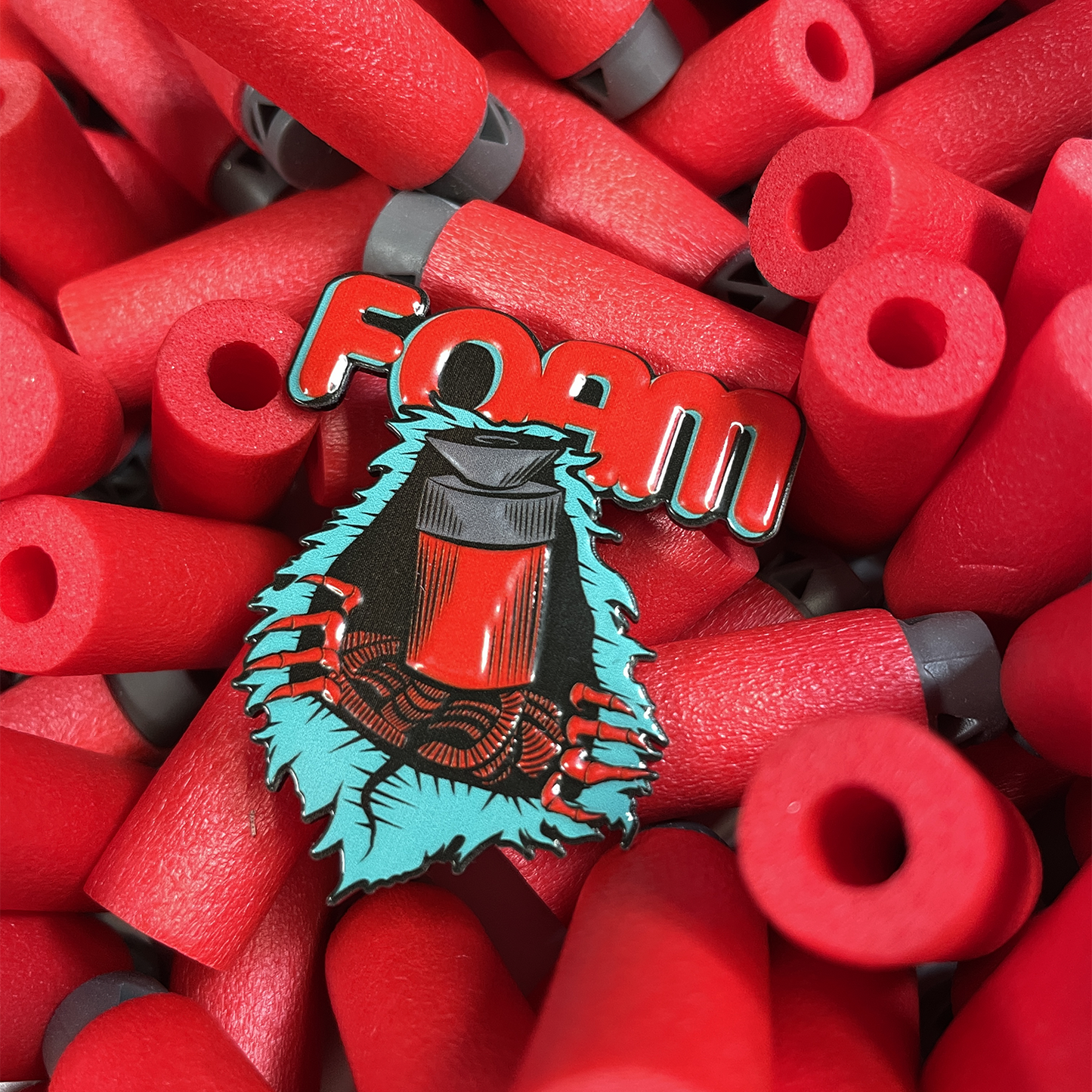Foam Brigade DartRipper Dimensional Metal Pin (Airjet Red)