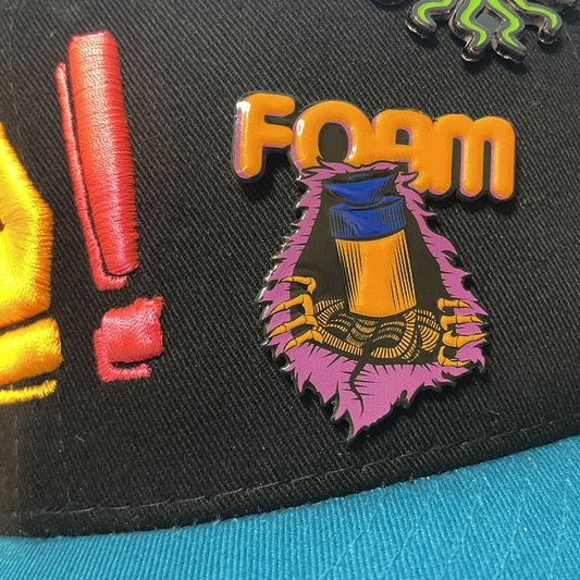 Foam Brigade DartRipper Dimensional Metal Pin (Classic Orange)