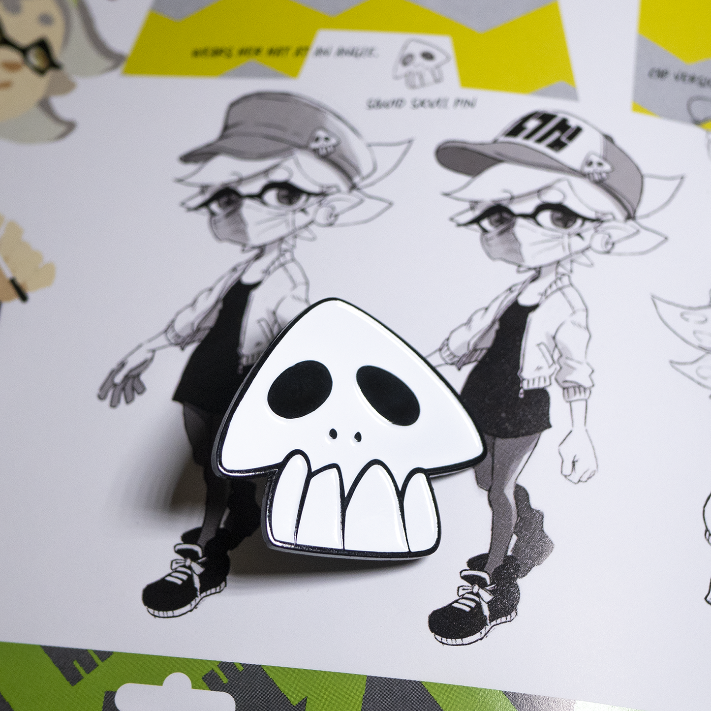 Squidbeak Splatoon Squid Skull Pin