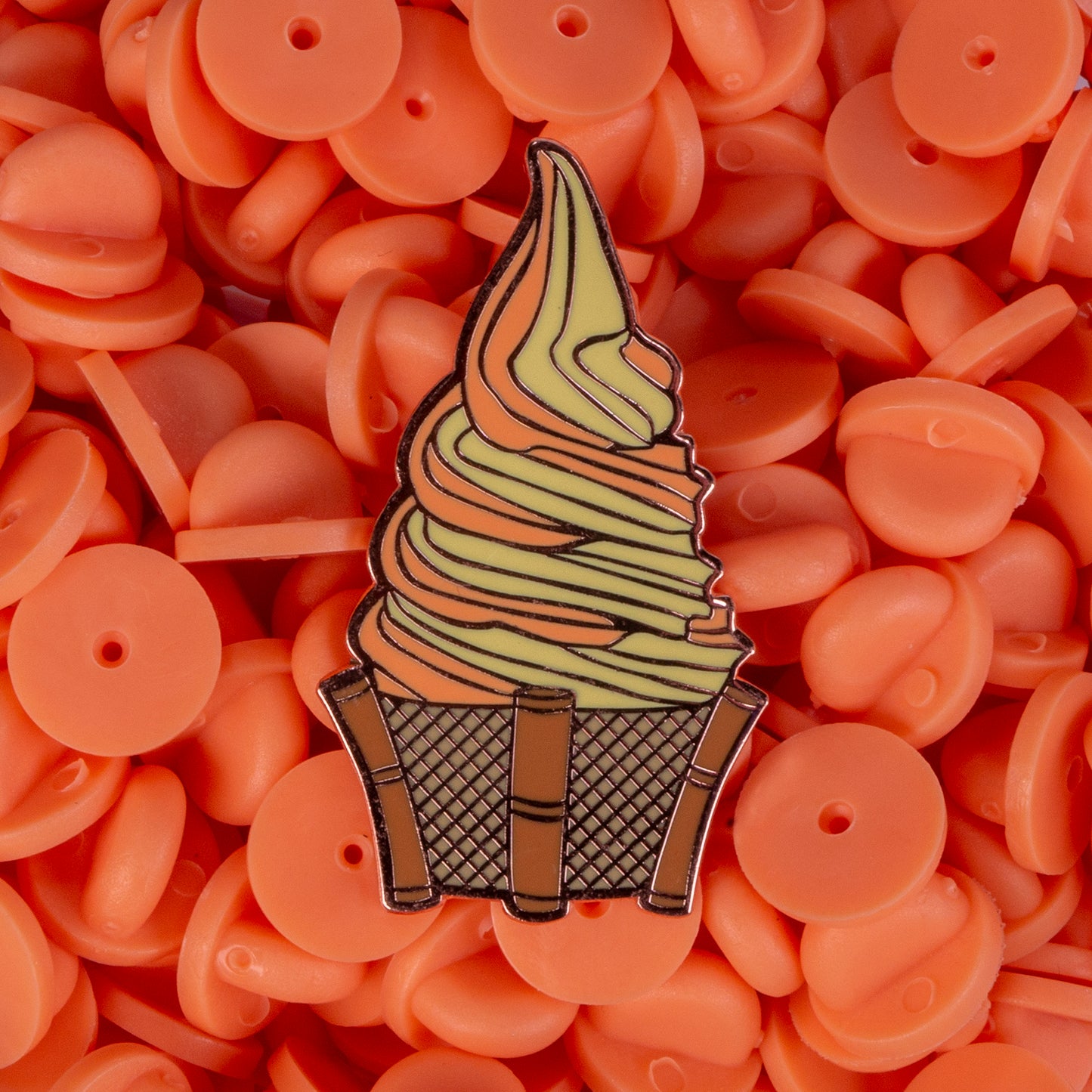 Orange Pineapple Swirl Tiki Whip Pin
