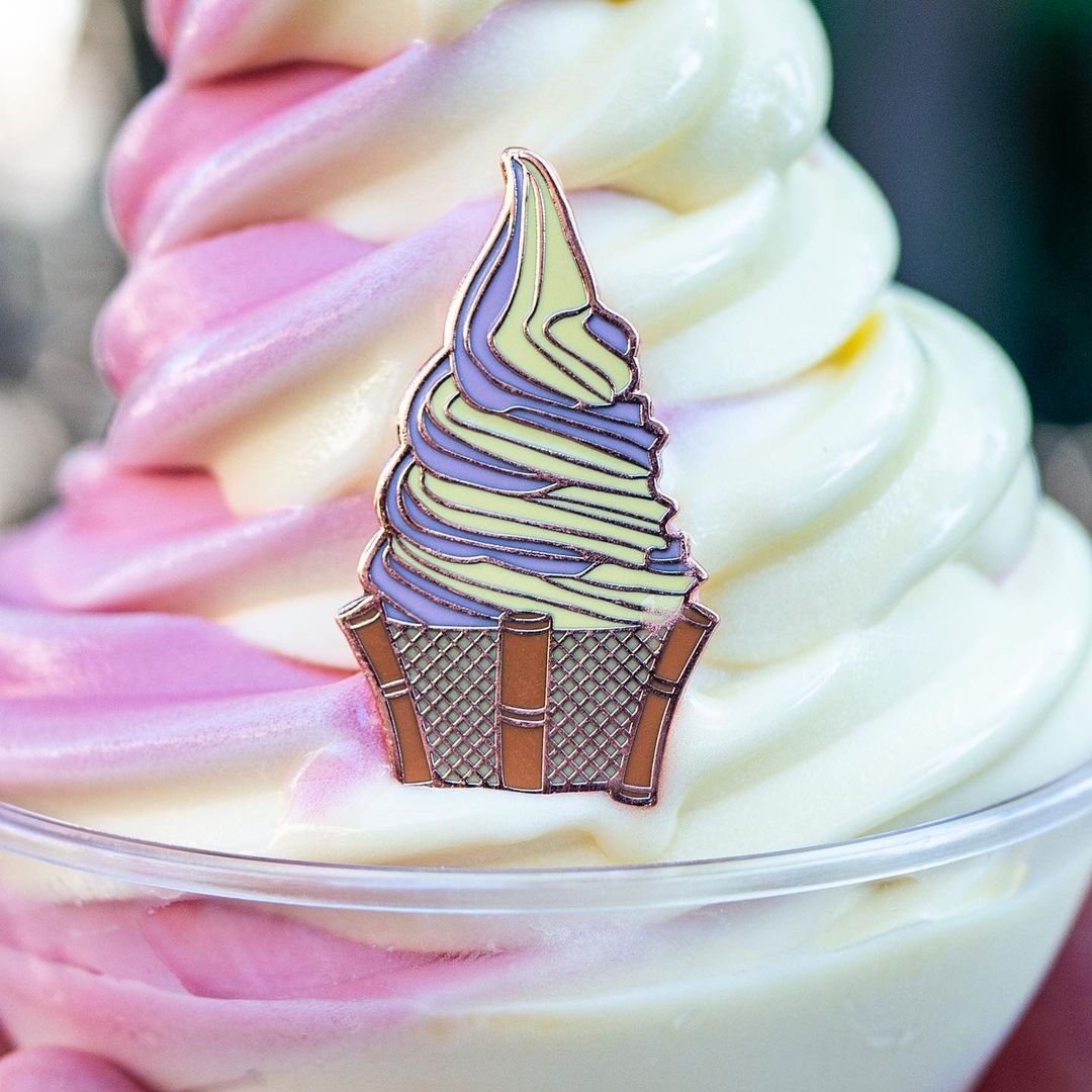 Raspberry Pineapple Swirl Tiki Whip Pin