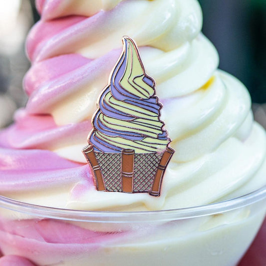 Raspberry Pineapple Swirl Tiki Whip Pin