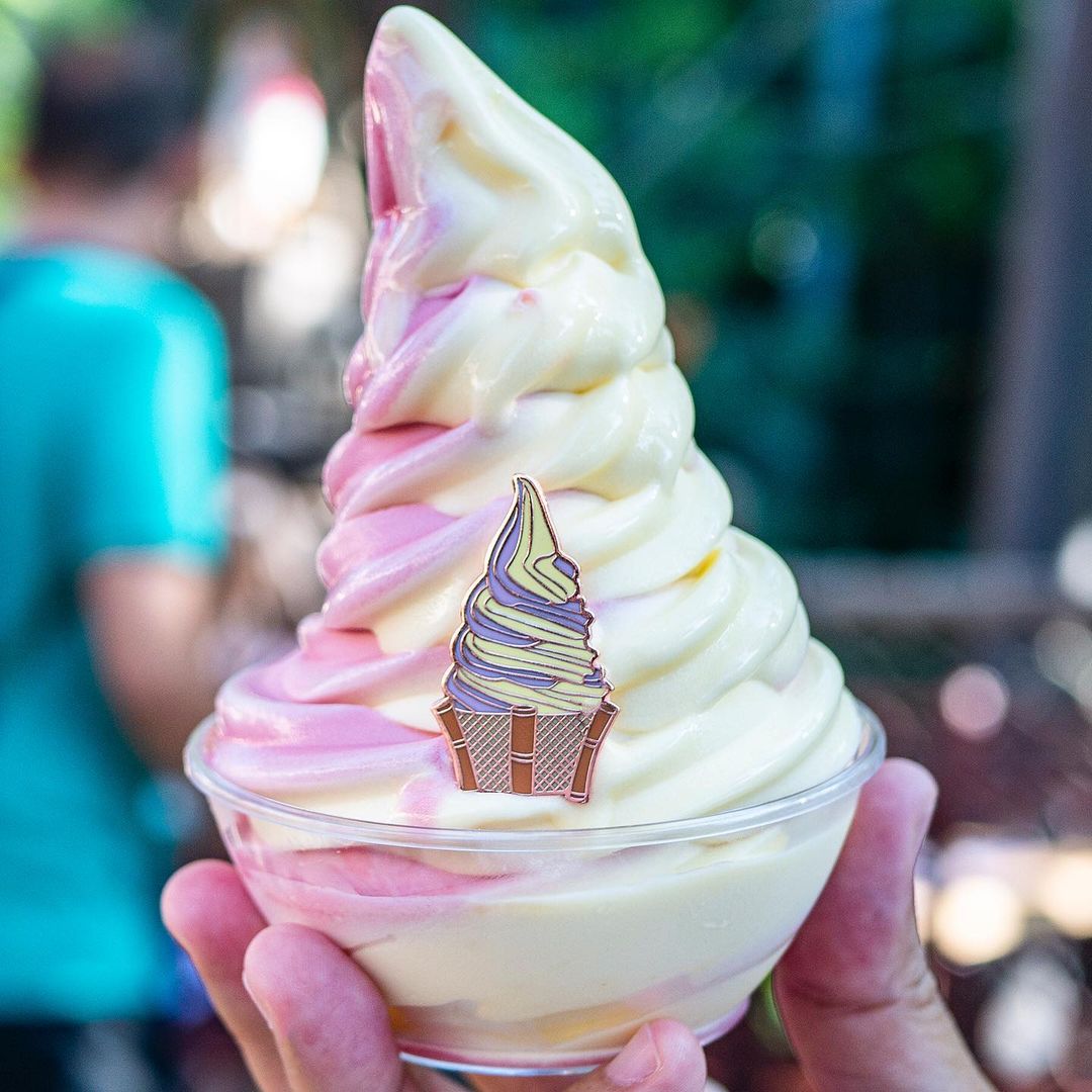 Raspberry Pineapple Swirl Tiki Whip Pin