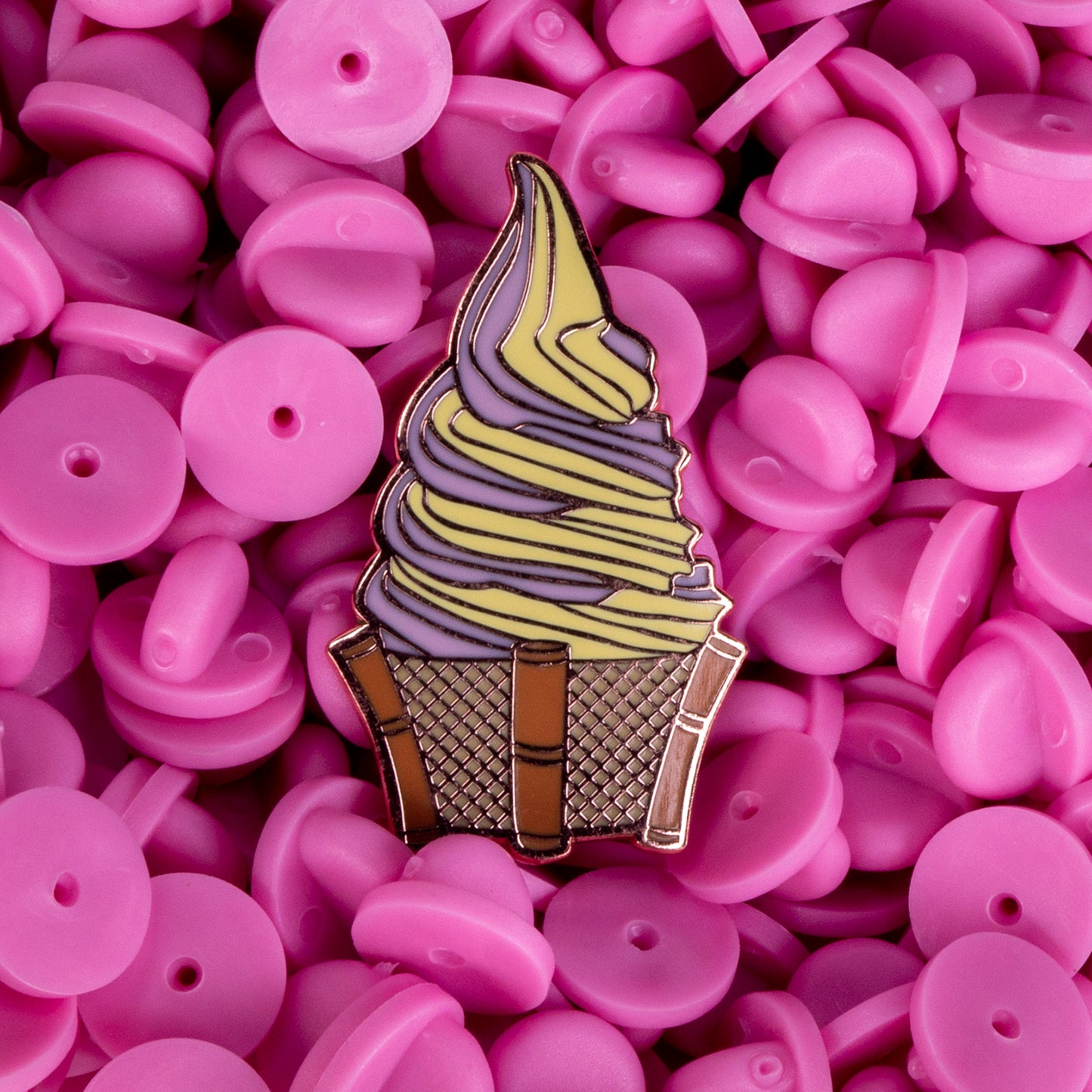 Raspberry Pineapple Swirl Tiki Whip Pin