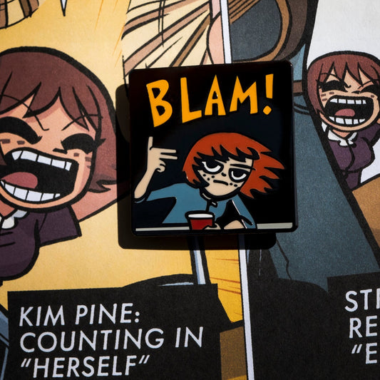 KimBLAM! Hard Enamel Pin (Blue Version)