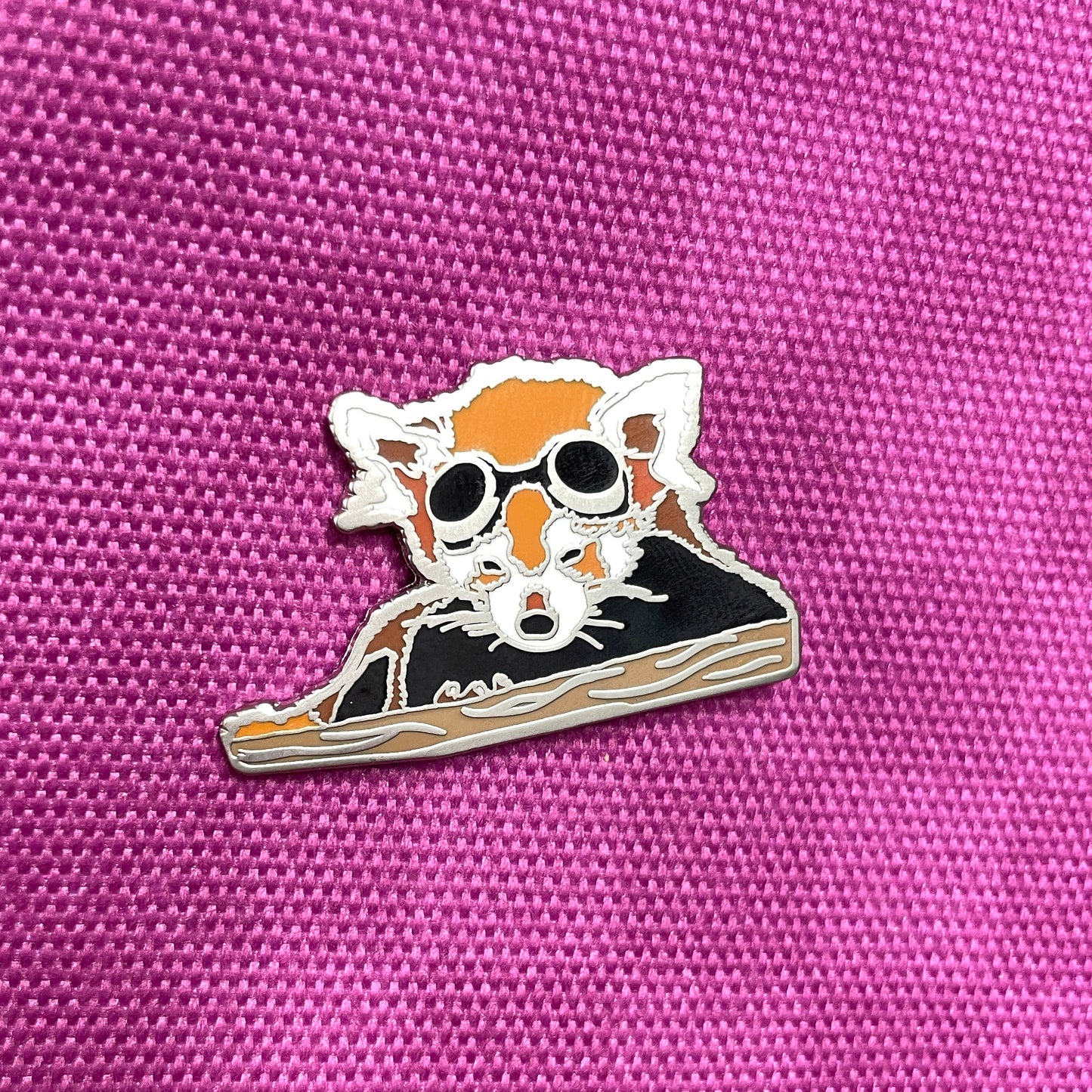 Red Panda in Goggles Hard Enamel Pin
