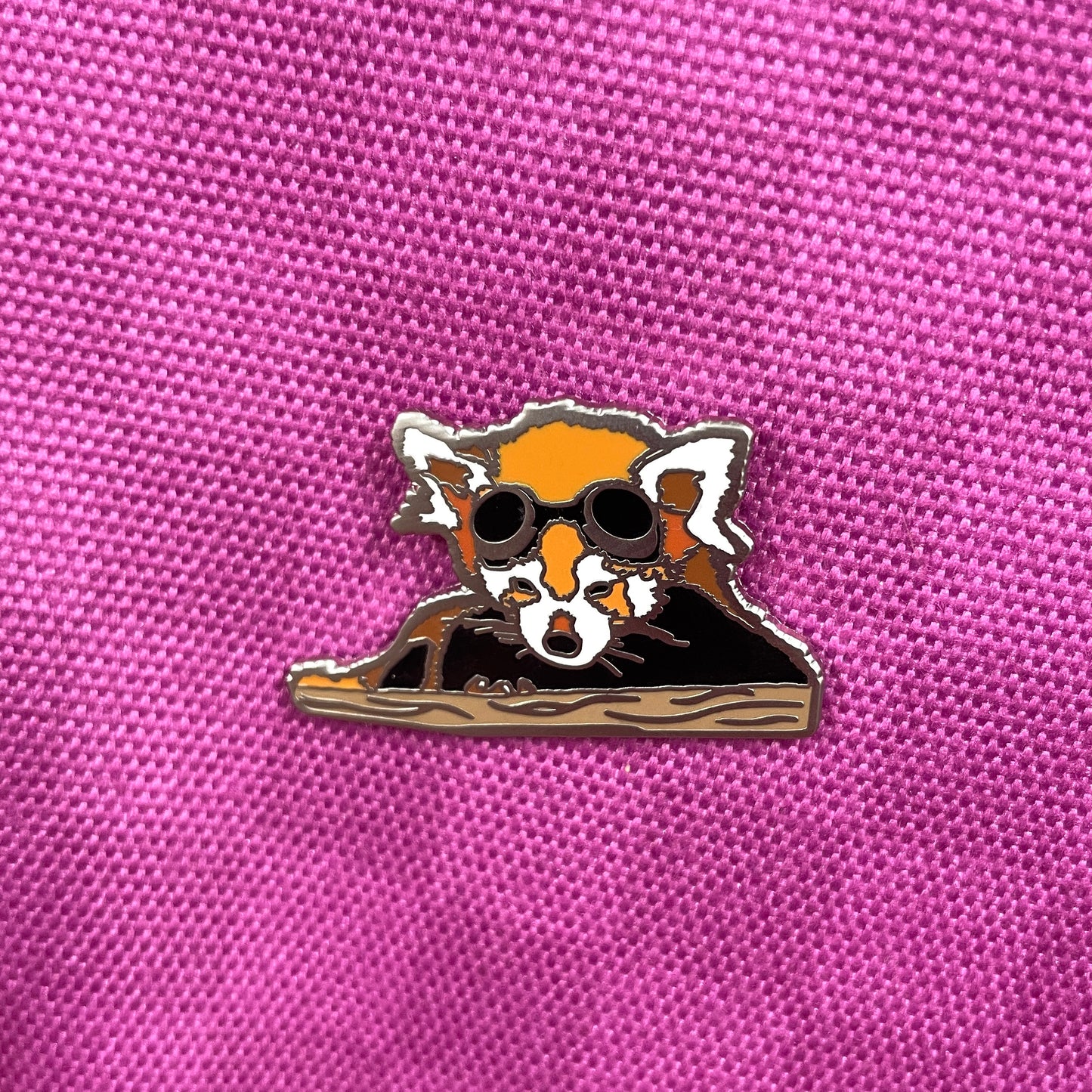 Red Panda in Goggles Hard Enamel Pin