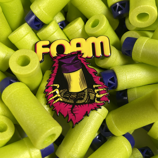 Foam Brigade DartRipper Dimensional Metal Pin (Classic Yellow)