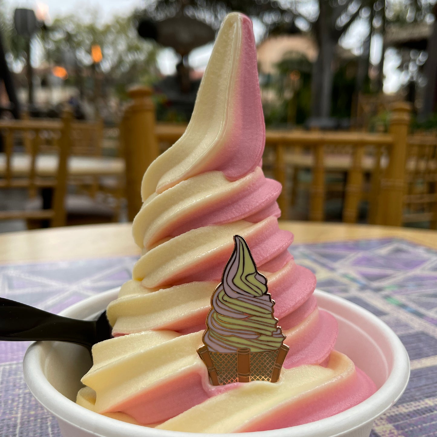 Strawberry (or Watermelon) Pineapple Swirl Tiki Whip Pin