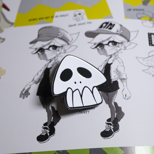 Squidbeak Splatoon Squid Skull Pin