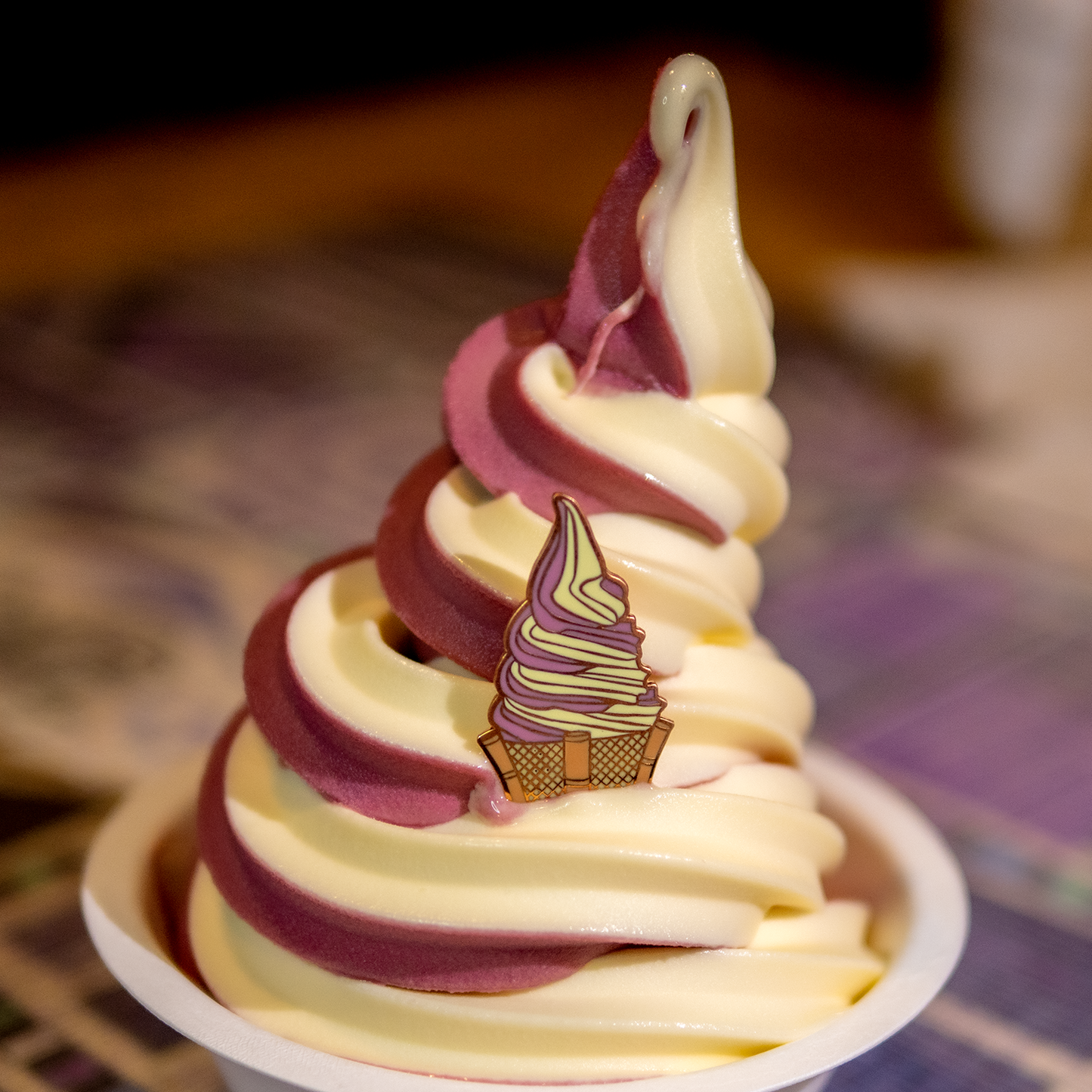 Cherry Pineapple Swirl Tiki Whip Pin