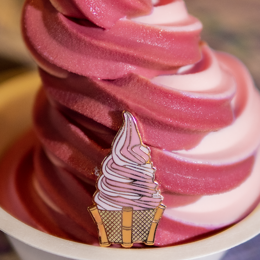 Cherry Strawberry "Valentine Swirl" Tiki Whip Pin