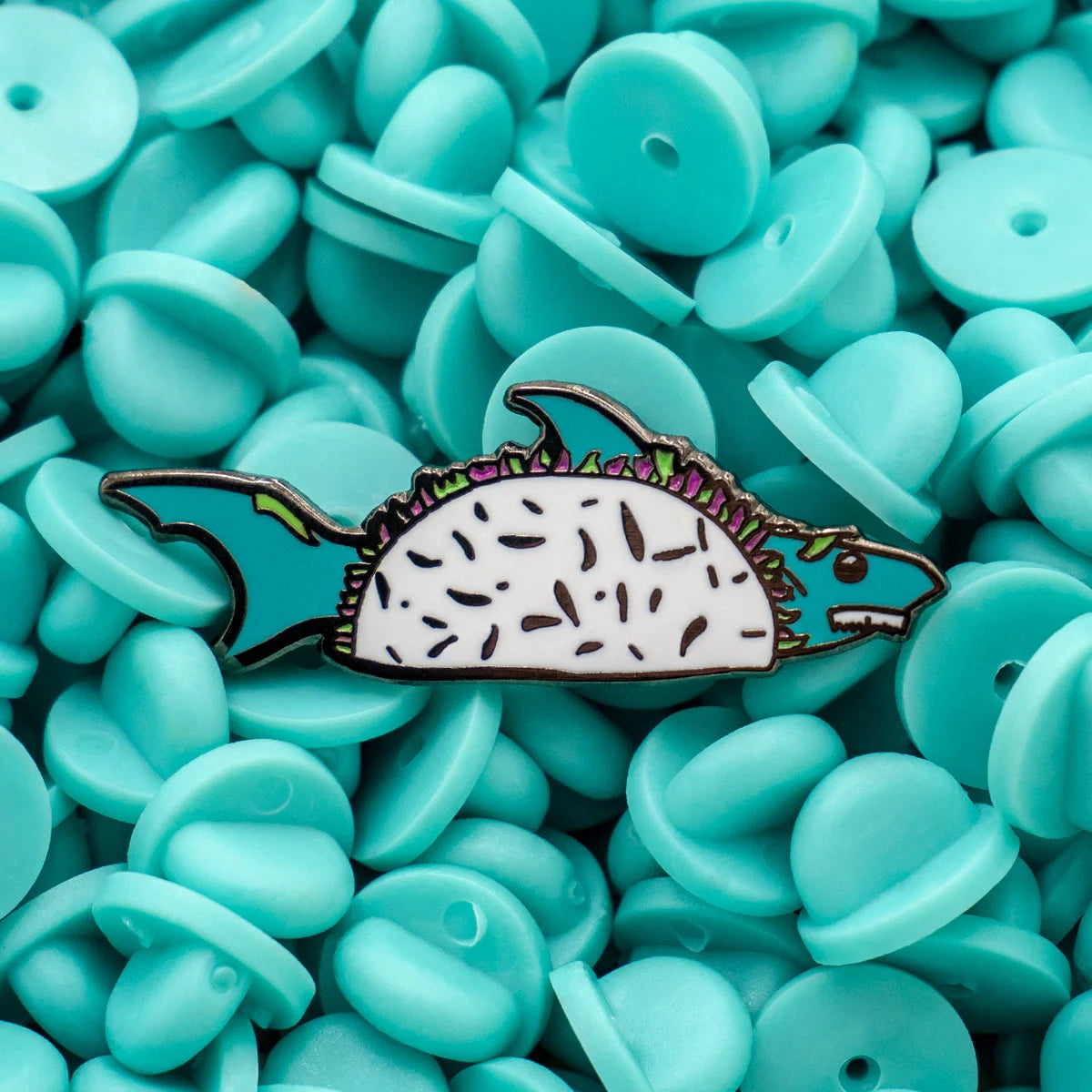 Taco Shark Hard Enamel Pin